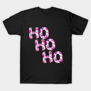 Ho Ho Ho In Pink Christmas Ornaments T-Shirt